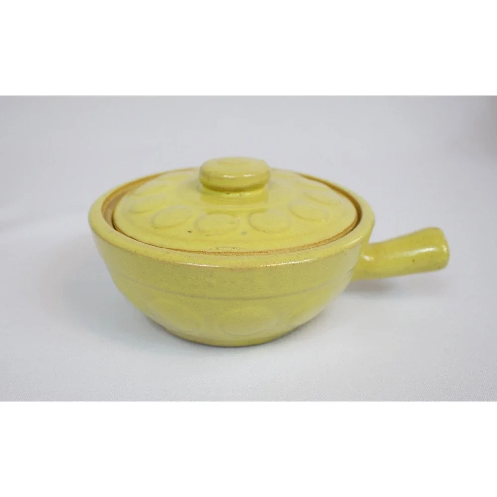 Vintage Watt Stoneware Soup Bowl‎ with Lid & Handle Set of 2 Made in USA